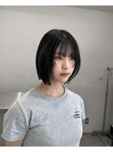 ハッシュカット/ウルフカット/ダークグレー　【山中】