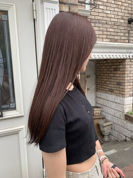 ロイジー(roijir) 表参道roijir ストレートスタイル×オレンジブラウン