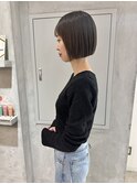 YOKE 切りっぱなしボブミニボブ丸くないボブオリーブグレージュ