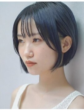 ミスグランディーヴィラス(Miss Grandee VILLAS) 前髪ありツヤ感ブルージュショートミニボブ10代20代30代