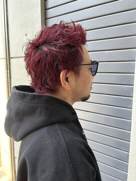 バディヘア ルーツ(BUDDY HAIR ROOTS) スパイキーショート×レッドピンクカラー