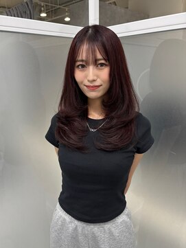 イミュ(IMMU) ワインレッド×小顔レイヤー