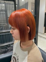 サロンドフィール 永山店(Salon de feel)&nbsp;秋カラー/オレンジカラー/ボブ/イエベ