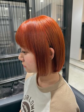 サロンドフィール 永山店(Salon de feel) 秋カラー/オレンジカラー/ボブ/イエベ