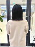 「evri」外ハネボブ　切りっぱなしボブ　ボブ　暗髪カラー