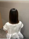 ブリーチなしカラー／髪質改善/ミルクティーベージュ/顔へア