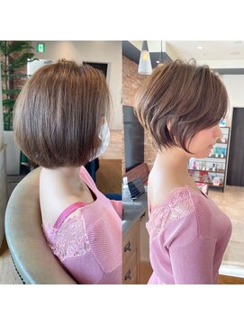 バンプ ギンザ(BUMP GINZA) 30代40代50代大人ショート髪型丸顔前髪あり似合わせ【安野】