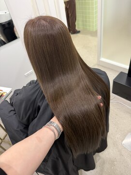 ミニムム バイ ヘアサロンリリ(minimum by hairsalon Re:li) 赤身除去透明感オリーブカラー