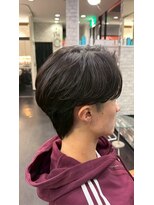 ヘアーメイク ロージー 北18条店(HAIR MAKE ROSY) かき上げヘア七三ヘアツーブロックメンズ波巻きスパイラルパーマ
