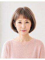 ラムデリカ(LUMDERICA) 40代、50代にオススメワイドバング×白髪ぼかしハイライトカラー
