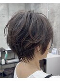立川　似合わせカットくびれショート　パーマ風