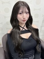 アンジェロ カリノ(Angelo Carino)&nbsp;グレージュ/チャコールグレー/ロングレイヤー/韓国ヘア/20代
