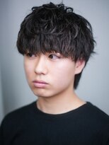 セプト 博多(SEPT.)&nbsp;ニュアンスパーマ マッシュ 黒髪ショート メンズパーマ