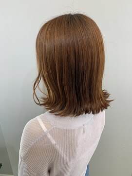 ヘアーアンドビューティーザ エフ(Hair Beauty the F) オレンジ_艶感_外ハネボブ_54