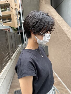 サク(Sac.) ハンサムショート　ショート　暗髪カラー　Sac.恵比寿　栃木優佑