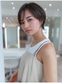 大人ショート/小顔ヘア/大人かわいい/ニュアンスカラー