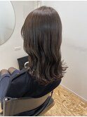 暗めでもオシャレなグレーベージュカラー（ブリーチなし）