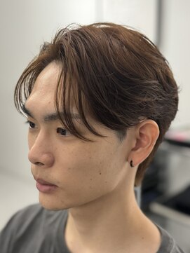 バース 梅田中崎町店(BIRTH) ニュアンスパーマセンターパートフェザーパーマ韓国メンズパーマ