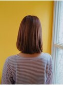 20代30代40代ベージュミディアムボブ
