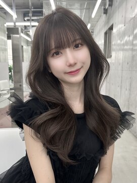 アイヴィ 表参道(IVY) 韓国ヘア◎ぱっつんワイドバングショコラグレージュ レイヤー
