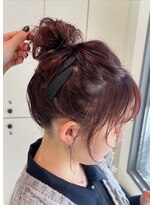 ジラソル(girasol)&nbsp;チェリーレッド/お団子アレンジ/ワインレッド