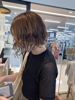 フェイバリットビューティシャルム(Favorite Beauty Charme)&nbsp;切りっぱなしボブ×緩めパーマ×ベージュカラー×上大岡駅近く