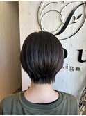 暗髪アッシュショート