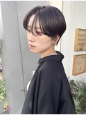 NUDE20代30代ハンサムショート大人ショートボブ黒髪ショート