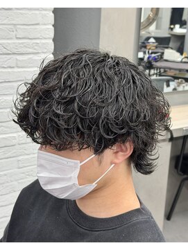 オーバルバイアピッシュ(OVARL by apish) 波巻きパーマ/ウルフメンズパーマ波巻きスパイラルカット