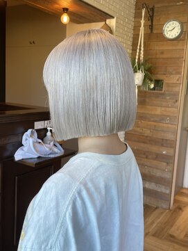 アレス ヘアーリビング ARES・HAIRLIVING ホワイトシルバー