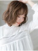 スモーキーブラウン乾かすだけ小顔ボブパーマX戸田公園20代30代