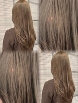 ロックス バイ マグ 松本(rocks BY MAG) イエベ透明感ブリーチ無しダブルカラー柔らかミルクティベージュ