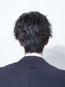 アルファ 新宿(alpha) フェザーパーマ/ブルーブラック/刈り上げセンターパート[新宿]
