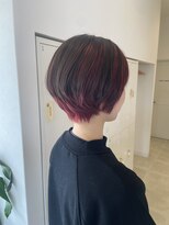 サラ ビューティー サイト 古賀店(SARA Beauty Sight)&nbsp;【インナーカラー】ボルドーカラー/大人ショート/くびれショート