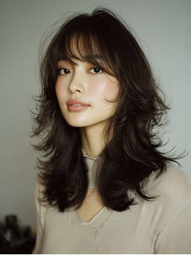ノラ シブヤ(NORA) 小顔ミディアムパーマミディアムデジタルパーマボブパーマ前髪