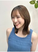 ミルクティーブロンド/ワンホンレイヤー/ニュアンスウルフ