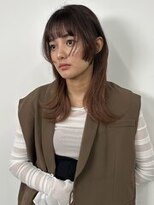 ユーフォリア 青山(Euphoria)&nbsp;ハイトーンカラー内巻き前髪ありくびれヘアゆるめパーマ内巻き☆