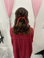 ベルグロー 北新地(BELLEGROW)&nbsp;リボンハーフアップ｜梅田・北新地ヘアセット