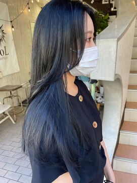 ヘアプレイスソル (HAIR PLACE SoL) インナーカラー★ネイビー