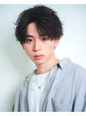 ツーブロック束感ランダムセンターパート