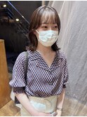 大人ガーリーなショートボブのワンカールパーマ！