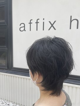 30代、40代、50代にオススメ！ウルフカット&黒髪スタイル