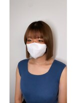 シェノン バイ アランスミシー 表参道(CHAINON by Alan smithee)&nbsp;前髪カタログ/マチルダボブ/ピンクベージュ/丸型/