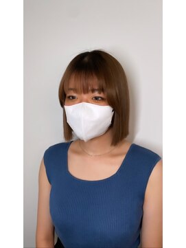 シェノン バイ アランスミシー 表参道(CHAINON by Alan smithee) 前髪カタログ/マチルダボブ/ピンクベージュ/丸型/