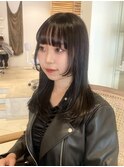 地毛風カラー×姫カット