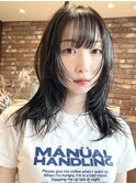 暗髪/レイヤースタイル/ナチュラルウルフスタイル