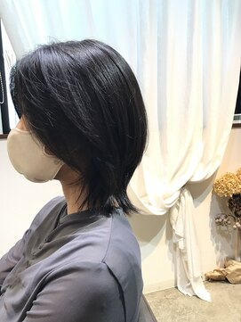 ワ ヘアー(wa-hair) ウルフマッシュ*ボブレイヤー*髪質改善*斜めバンク*シャギーボブ