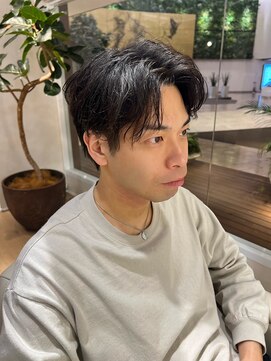 ウノプリールヴァモス(unopulir Vamos) 30代大人メンズセンターパートニュアンスパーマ