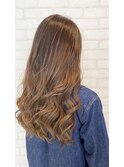 大人美人アッシュオリーブショコラアッシュ韓国風巻きモテ髪