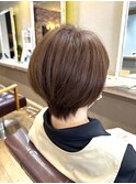 インナーカラーショートカットシュートボブハイライトメッシュ